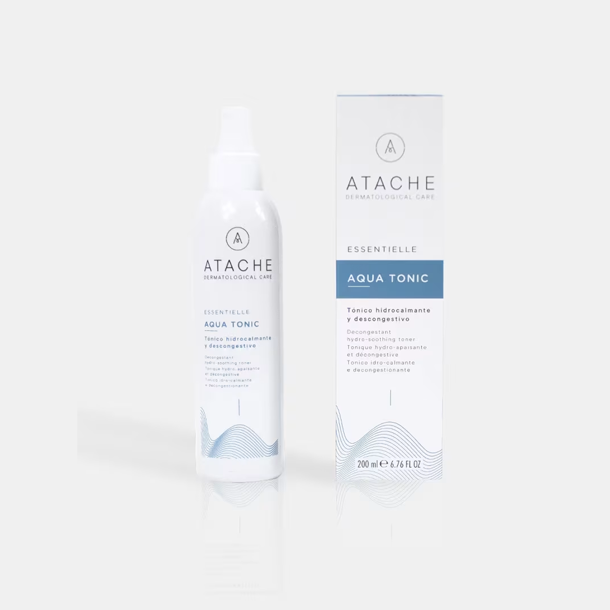 Atache Aqua Tonic veido toniko buteliukas ir pakuotė iš priekio, 200 ml