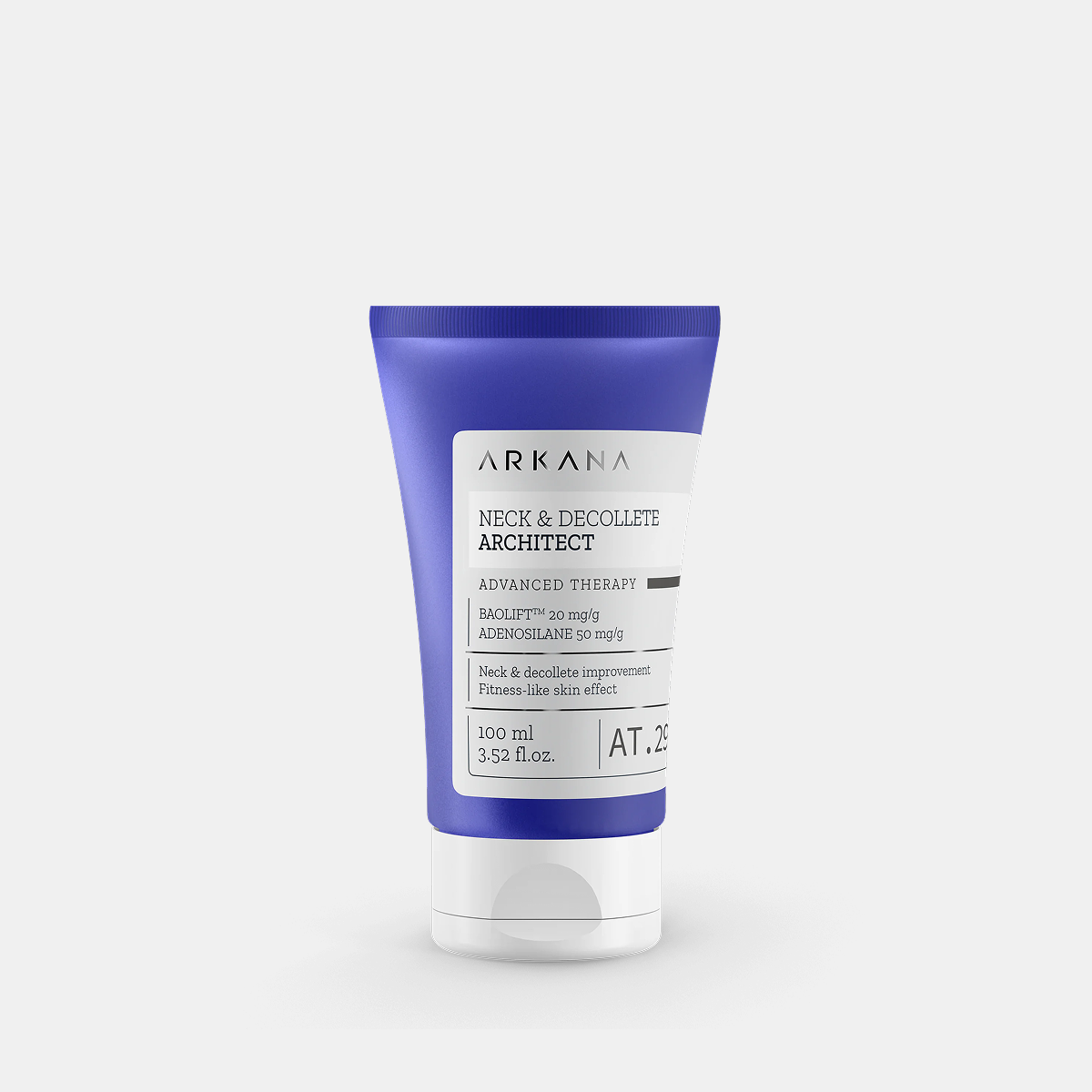 Arkana Neck & Décolleté Architect koreguojančio kaklo ir dekoltė kremo tutelė iš priekio, 100 ml