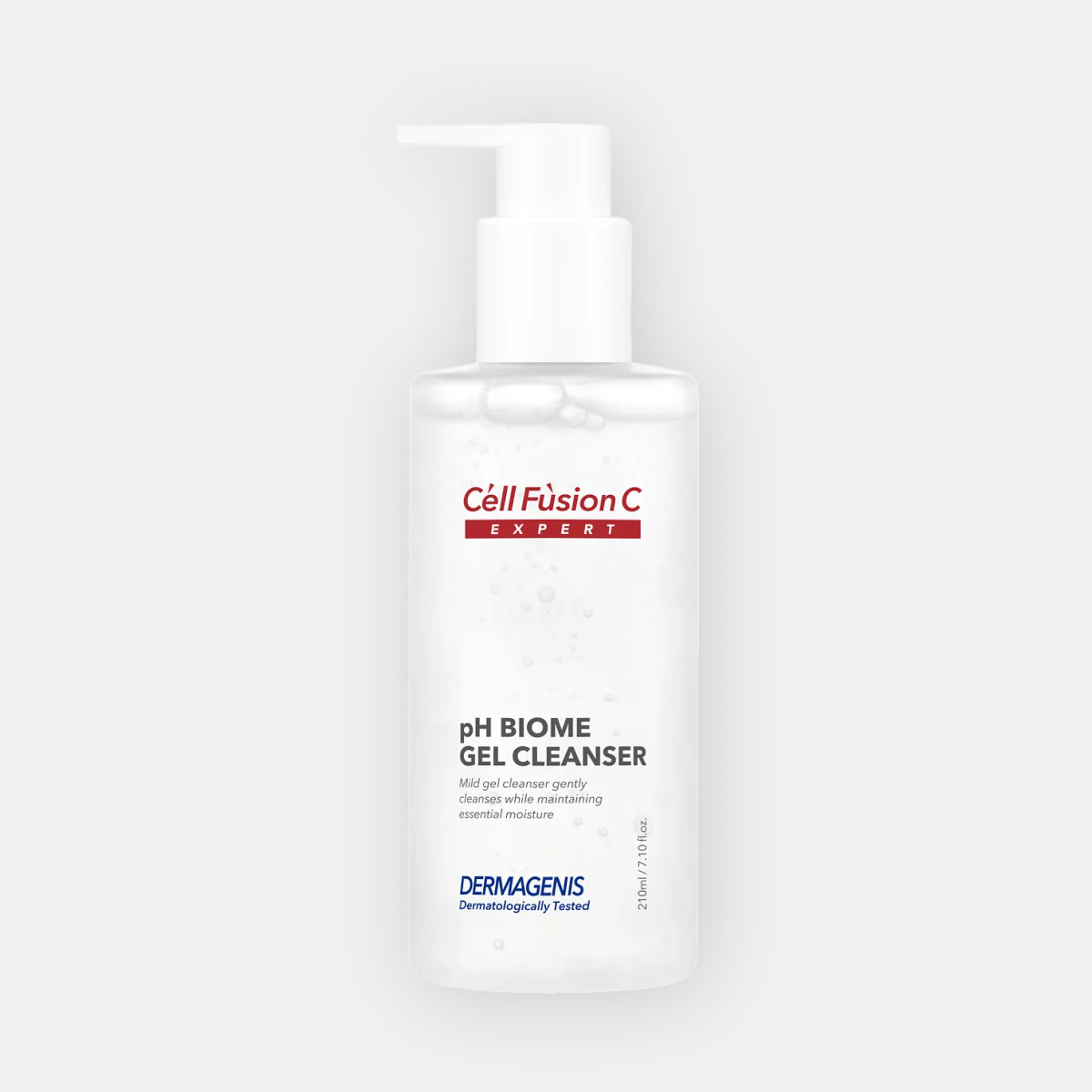 Cell Fusion C pH BIOME Gel Cleanser veido prausiklio buteliukas iš priekio, 210 ml